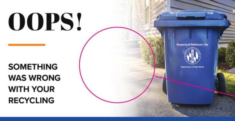 Baltimore DPW Rolls Out ‘OOPS Tag’ Program to Curb Recycling Contamination